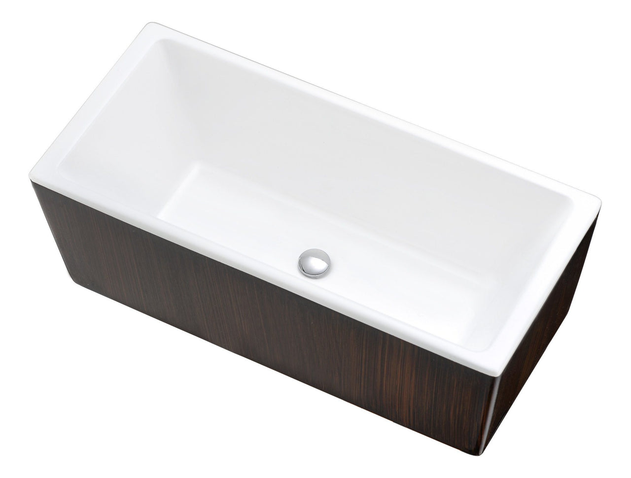 ANZZI Rook Series 5.69 ft. Freestanding Bathtub in Mahogany FreeStanding Bathtub ANZZI 