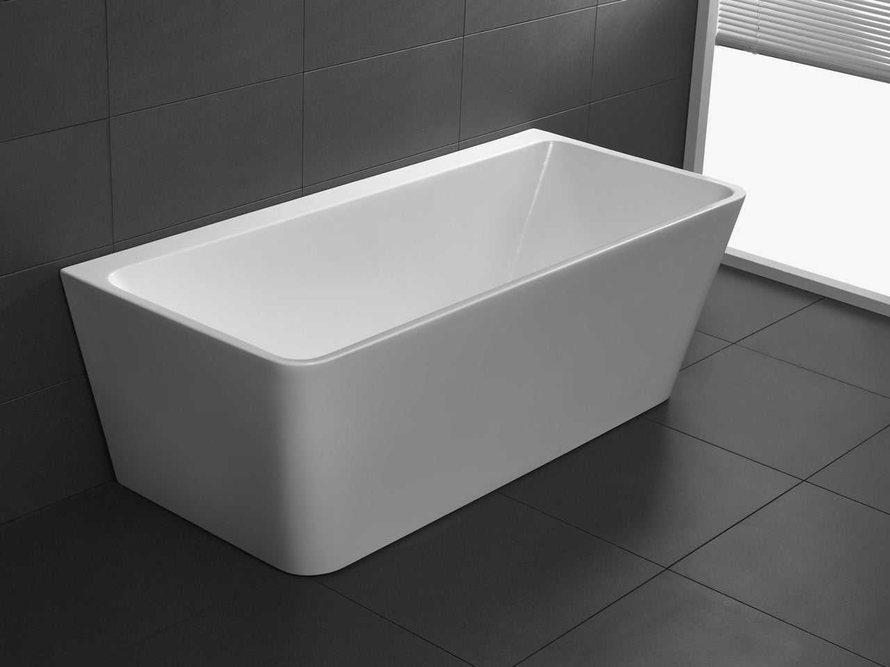 ANZZI Strait Series 5.58 ft. Freestanding Bathtub in White FreeStanding Bathtub ANZZI 