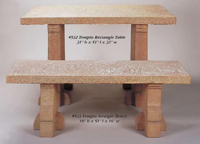 Tempio Straight Outdoor Cast Stone Garden Bench Benches Tuscan 