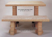 Thumbnail for Tempio Straight Outdoor Cast Stone Garden Bench Benches Tuscan 