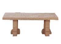 Thumbnail for Tempio Straight Outdoor Cast Stone Garden Bench Benches Tuscan 