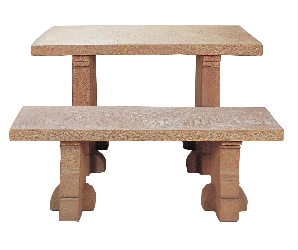 Tempio Rectangular Table Outdoor Cast Stone Garden Bench Benches Tuscan 