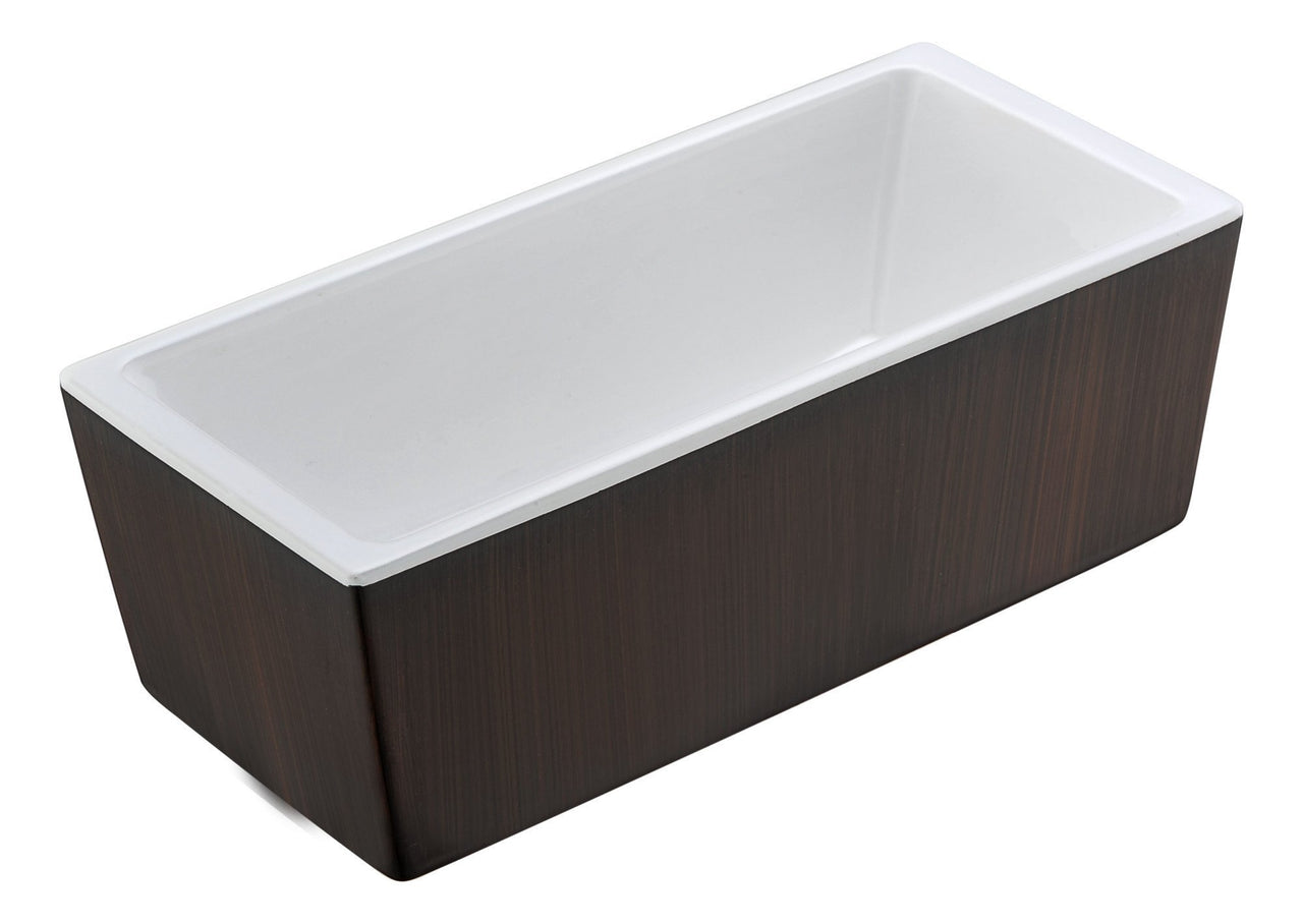 ANZZI Rook Series 5.69 ft. Freestanding Bathtub in Mahogany FreeStanding Bathtub ANZZI 