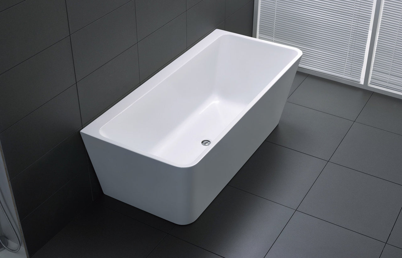 ANZZI Strait Series 5.58 ft. Freestanding Bathtub in White FreeStanding Bathtub ANZZI 