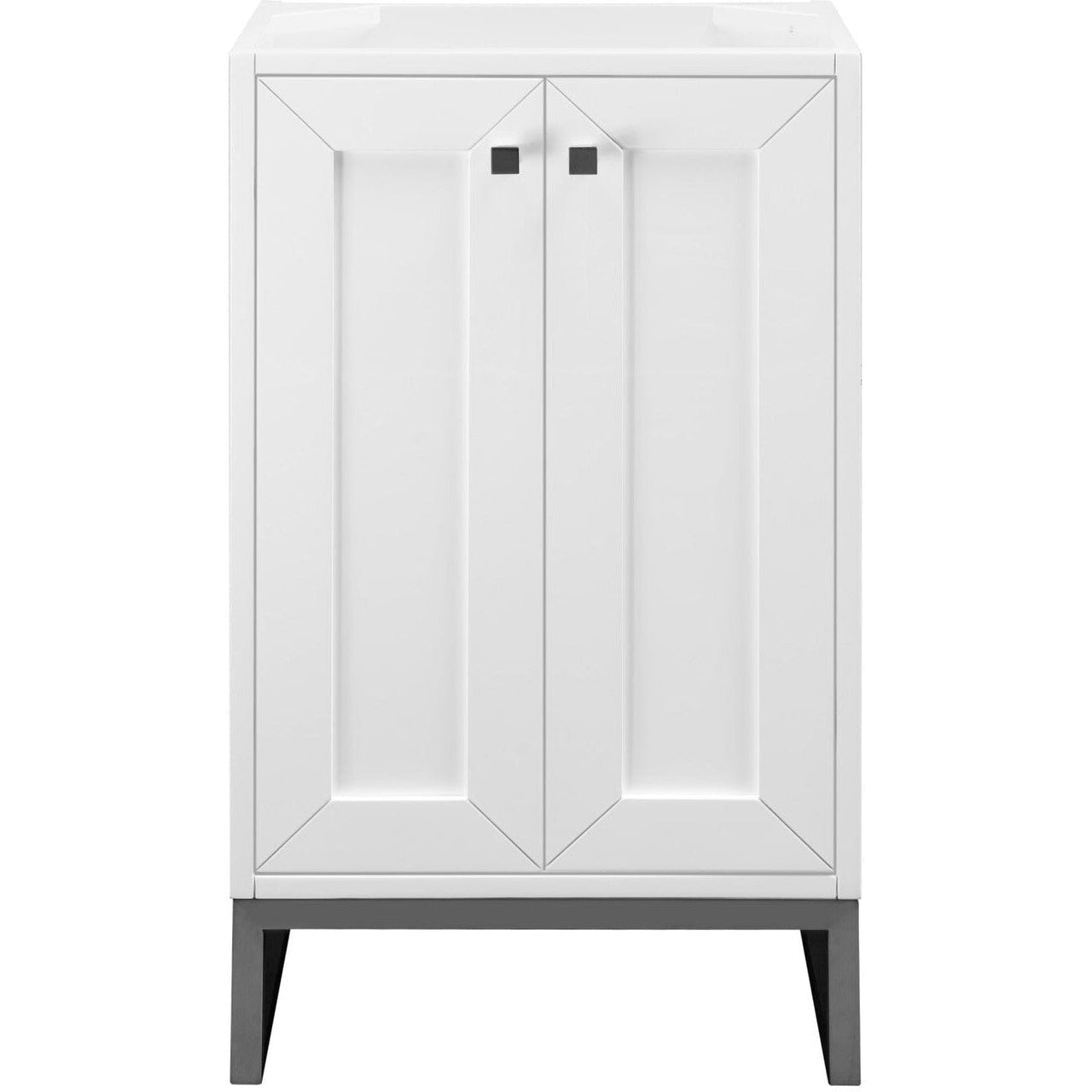 James Martin Chianti 20" Single Vanity Vanity James Martin Glossy White - Matte Black Cabinet Only 
