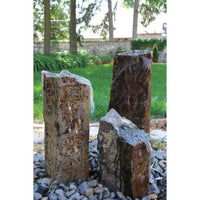 Thumbnail for Real Stone Fountains Fountain Kit – Triple Basalt Fountain Blue Thumb 