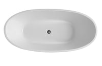 Thumbnail for ANZZI Cross Series 5.58 ft. Freestanding Bathtub in White FreeStanding Bathtub ANZZI 