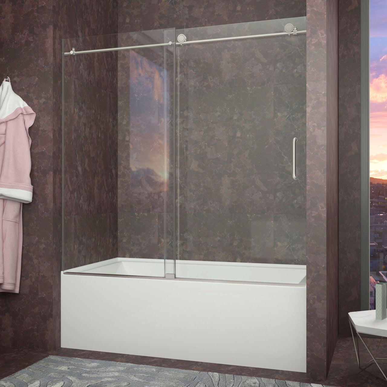 ANZZI Don Series SD-AZ17-01BN Tub Doors Shower Doors ANZZI 