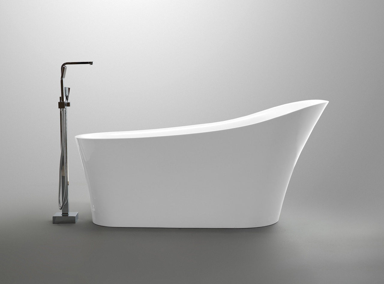ANZZI Maple Series 5.58 ft. Freestanding Bathtub in White FreeStanding Bathtub ANZZI 