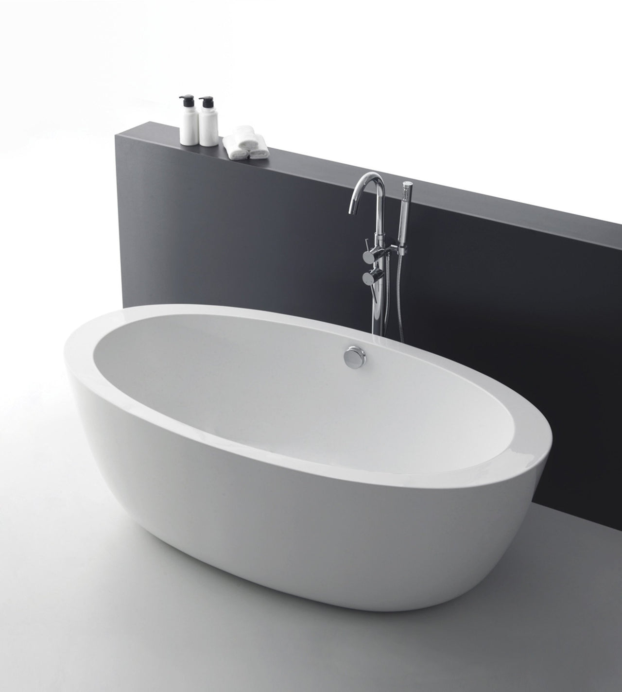 ANZZI Yield Series 5.58 ft. Freestanding Bathtub in White FreeStanding Bathtub ANZZI 