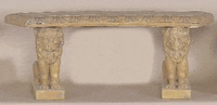Thumbnail for Venice Curved Outdoor Cast Stone Garden Bench With Lion Legs Benches Tuscan 