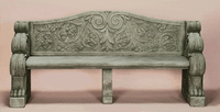 Thumbnail for Villa Antinori Outdoor Cast Stone Garden Bench Benches Tuscan 