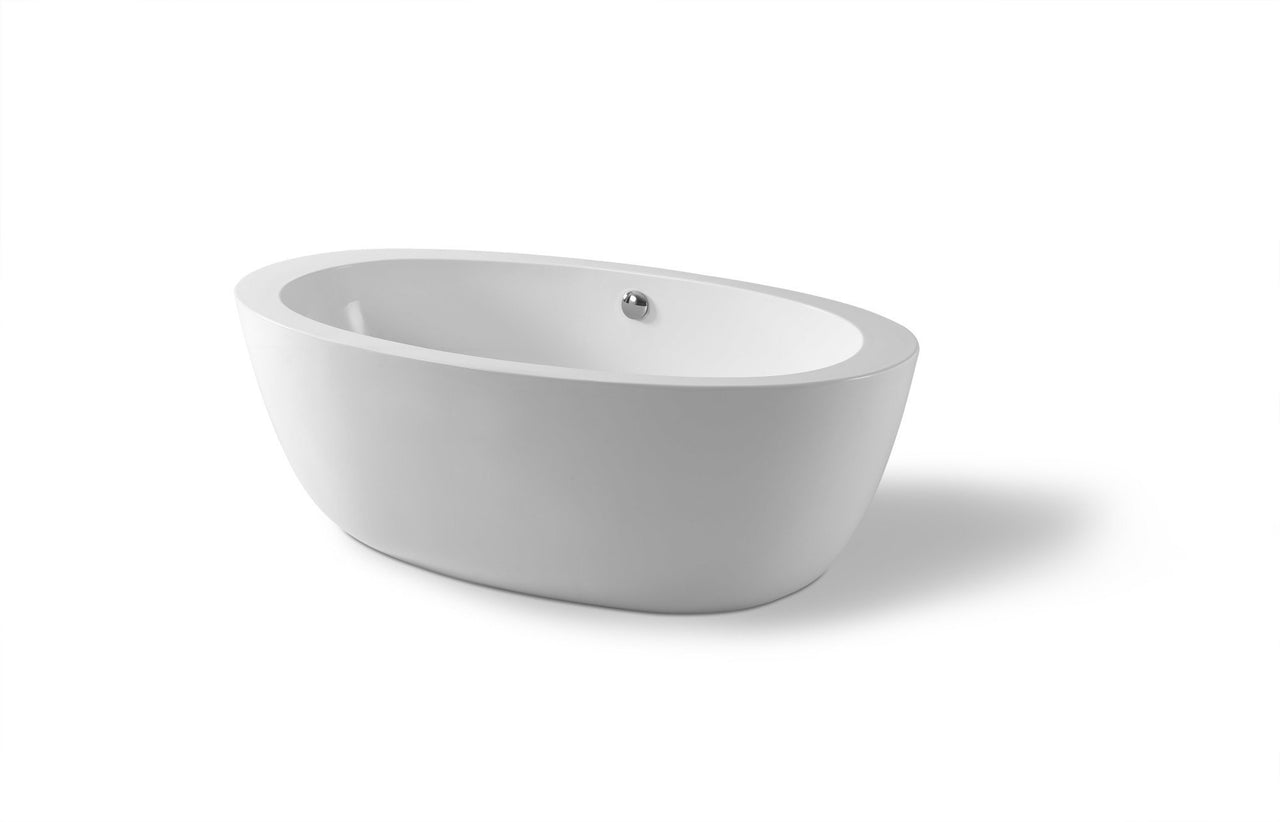 ANZZI Yield Series 5.58 ft. Freestanding Bathtub in White FreeStanding Bathtub ANZZI 