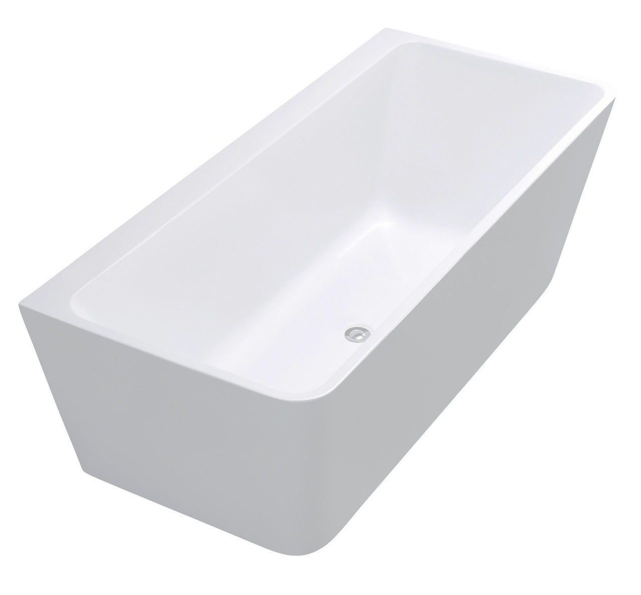 ANZZI Strait Series 5.58 ft. Freestanding Bathtub in White FreeStanding Bathtub ANZZI 