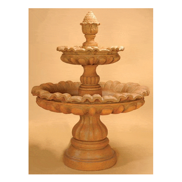 Murano two tier Cast Stone Outdoor Fountain Fountain Tuscan 