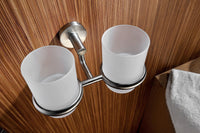 Thumbnail for ANZZI Caster Series Double Toothbrush holder in Brushed Nickel Toothbrush Holder ANZZI 