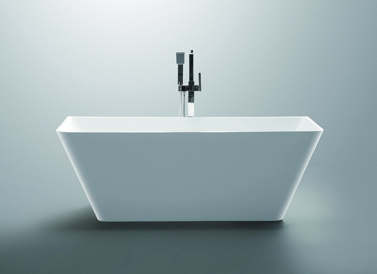 ANZZI Zenith Series 5.58 ft. Freestanding Bathtub in White FreeStanding Bathtub ANZZI 