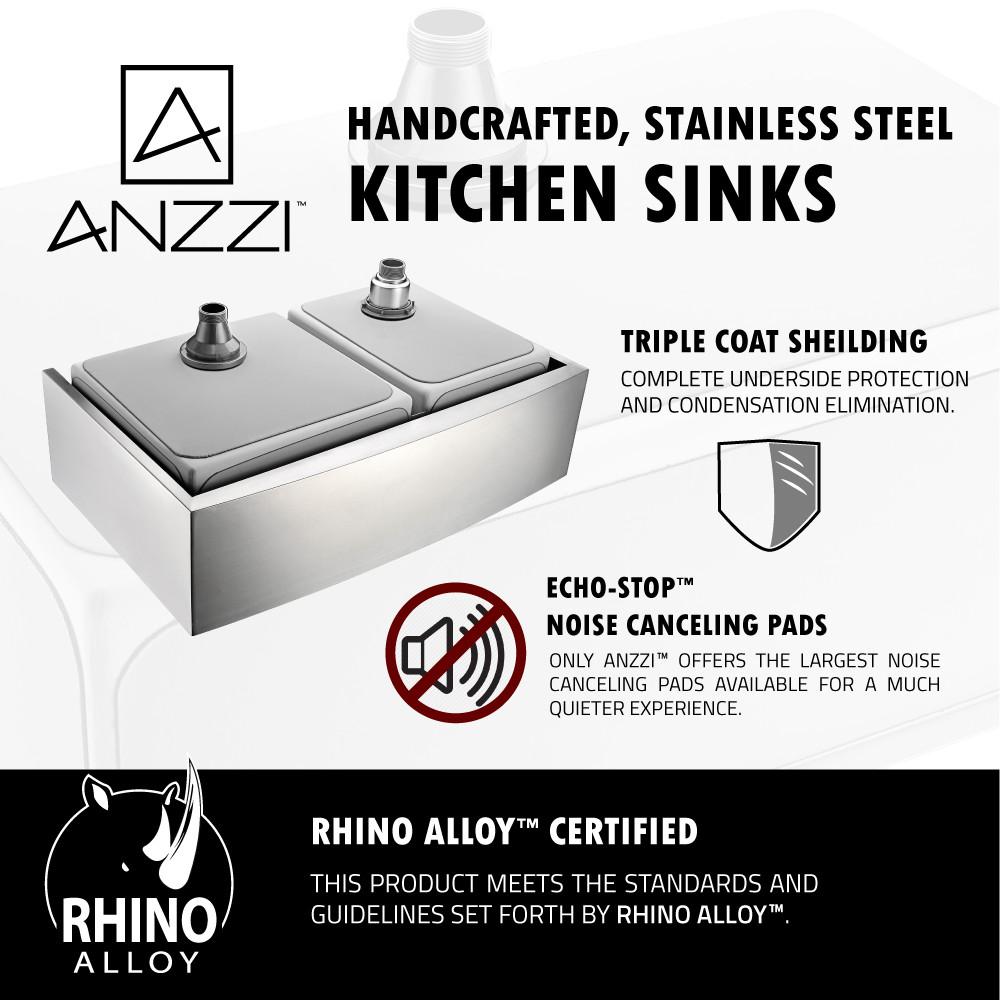 ANZZI ELYSIAN Series K-AZ3320-4A Kitchen Sink Kitchen Sink ANZZI 