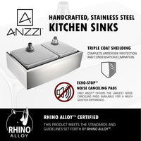 Thumbnail for ANZZI ELYSIAN Series K-AZ3320-4C Kitchen Sink Kitchen Sink ANZZI 