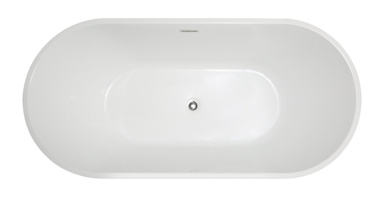 ANZZI Chand Series 5.58 ft. Freestanding Bathtub in White FreeStanding Bathtub ANZZI 