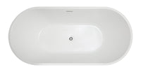 Thumbnail for ANZZI Chand Series 5.58 ft. Freestanding Bathtub in White FreeStanding Bathtub ANZZI 