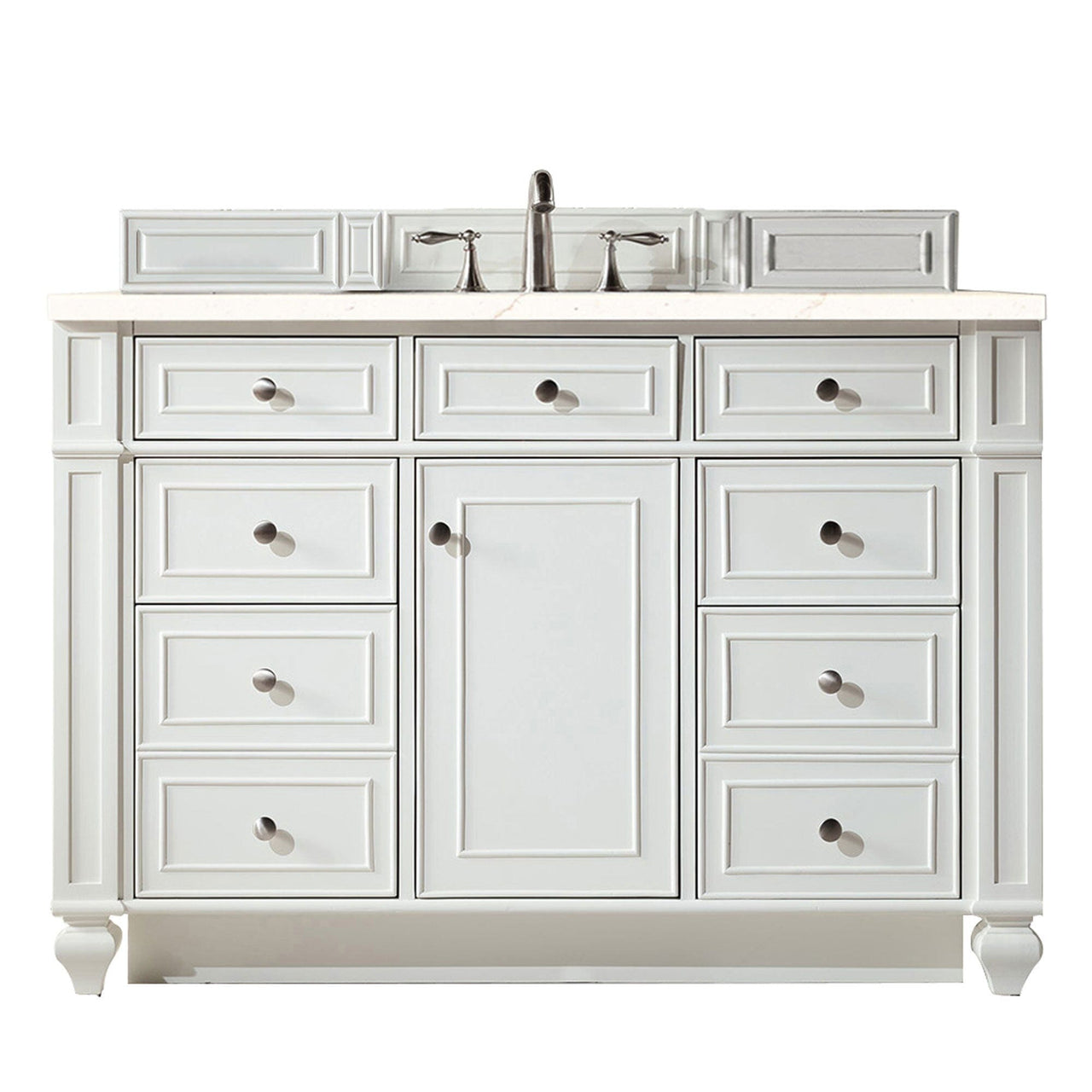 James Martin Bristol 48" Single Vanity Vanity James Martin Bright White w/ 3 CM Eternal Marfil Quartz Top 