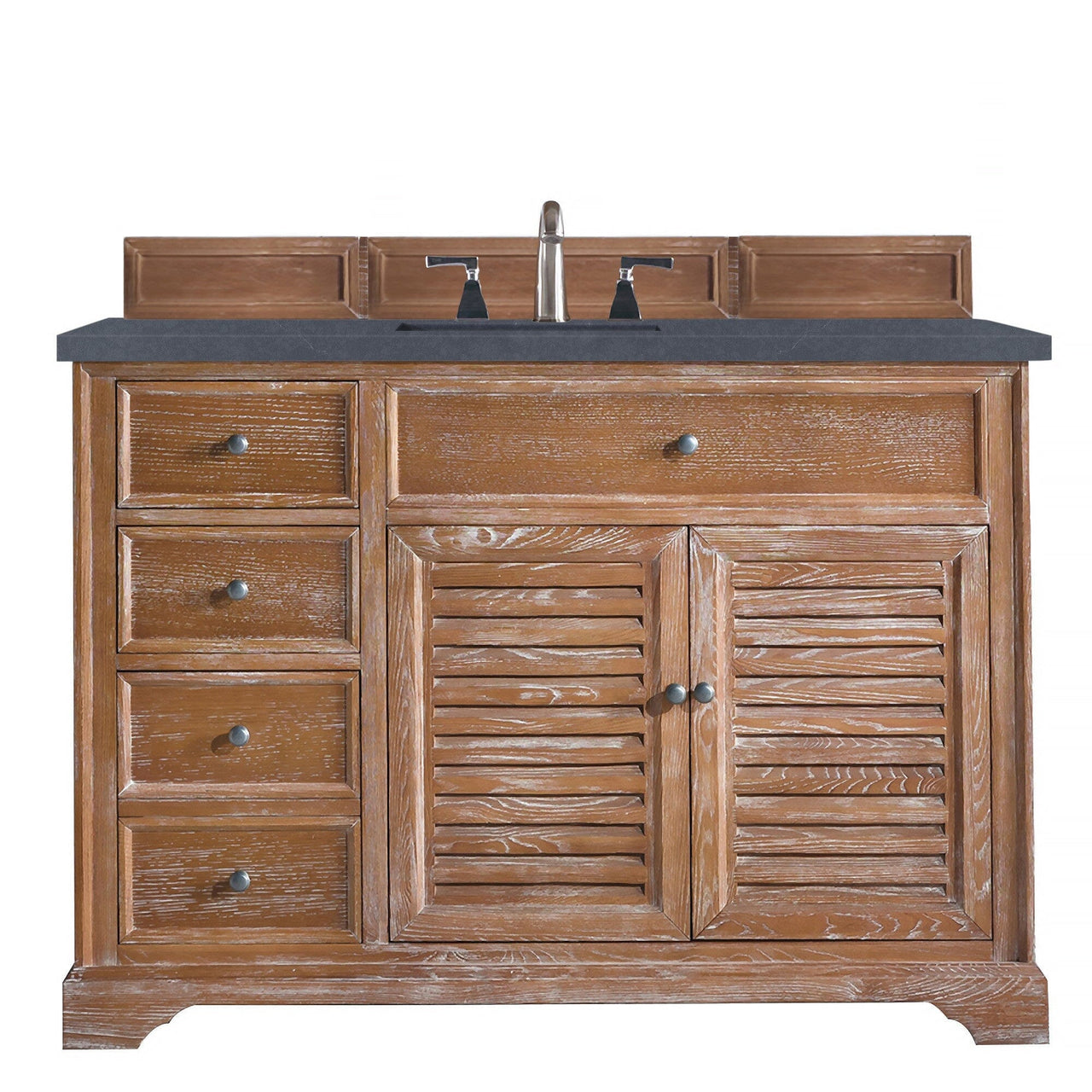 James Martin Savannah 48" Single Vanity Vanity James Martin Driftwood w/ 3 CM Charcoal Soapstone Quartz Top 