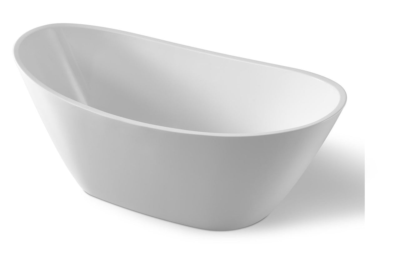ANZZI Cross Series 5.58 ft. Freestanding Bathtub in White FreeStanding Bathtub ANZZI 