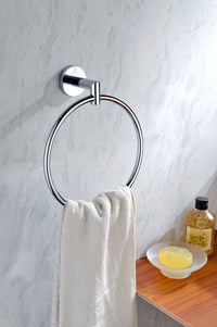 Thumbnail for ANZZI Caster 2 Series Towel Ring in Polished Chrome Towel Ring ANZZI 